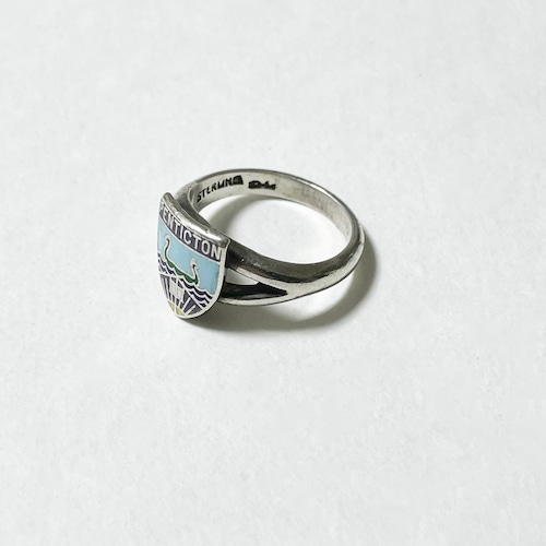 Vintage Enamel Sterling School Ring