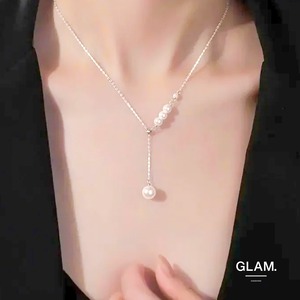 フェミニンパールチェーンネックレス
