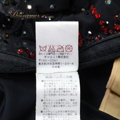 社交ダンス 衣装 Chacott チャコット ドレス ワンピース スタンダード ブラック系 レッド系 黒 赤 フリル レース フロート デモ 競技 ダンス 高級感 華やか 上品 日本製 レディース コスチューム