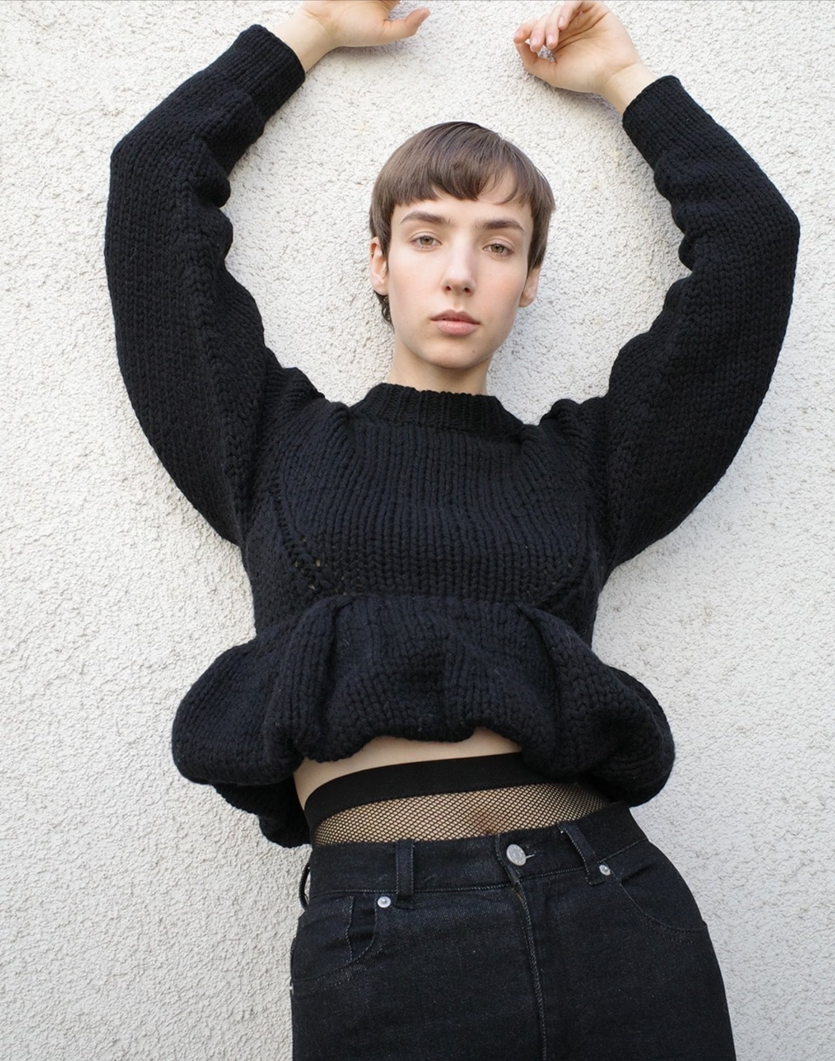 CLANE PEPLUM HAND KNIT TOPS | FLICKA ASHIYA