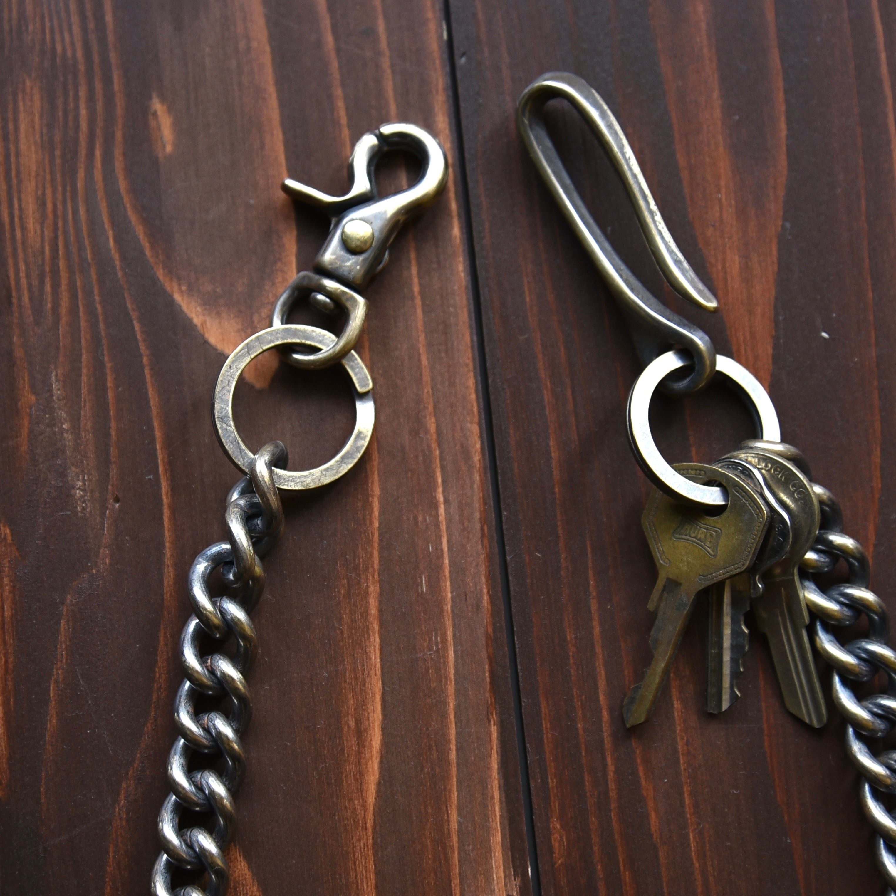 【BABEL Clothing 】燻し 真鍮製 ウォレットチェーン 日本製 燻/数量限定】Vintage Brass Wallet ChainⅡ｜真鍮 ウォレットチェーン