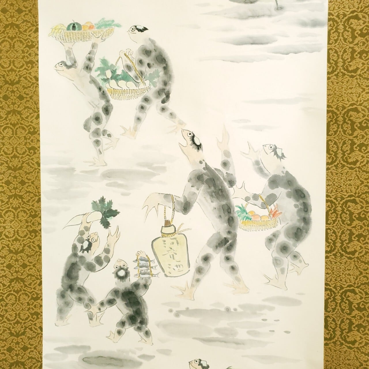 掛け軸 落款在り 広井稔 『河童』 | アンティーク雑貨・家具・骨董品