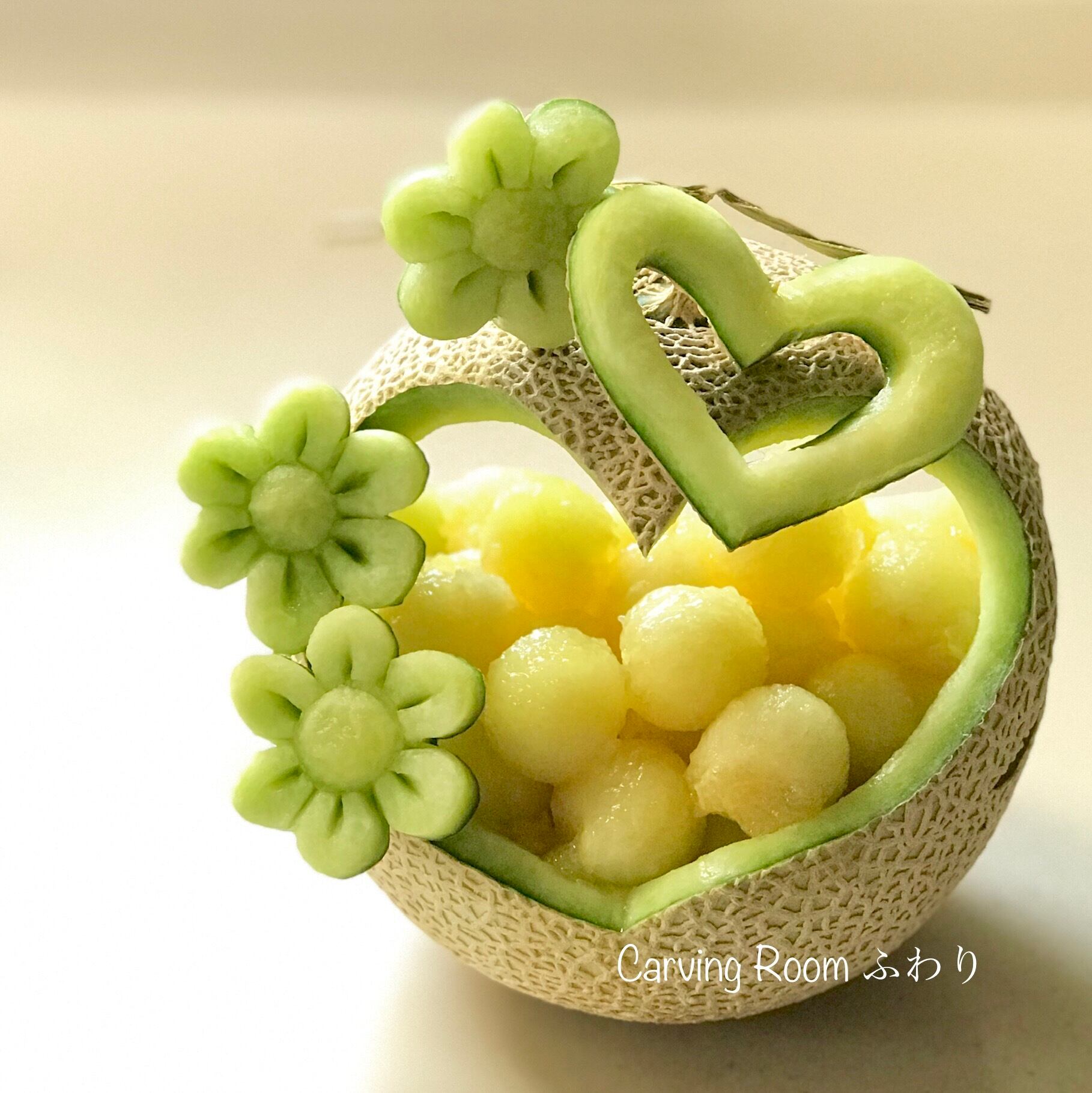 オーダーフルーツカービング】⑤メロンバスケット | カービングルーム