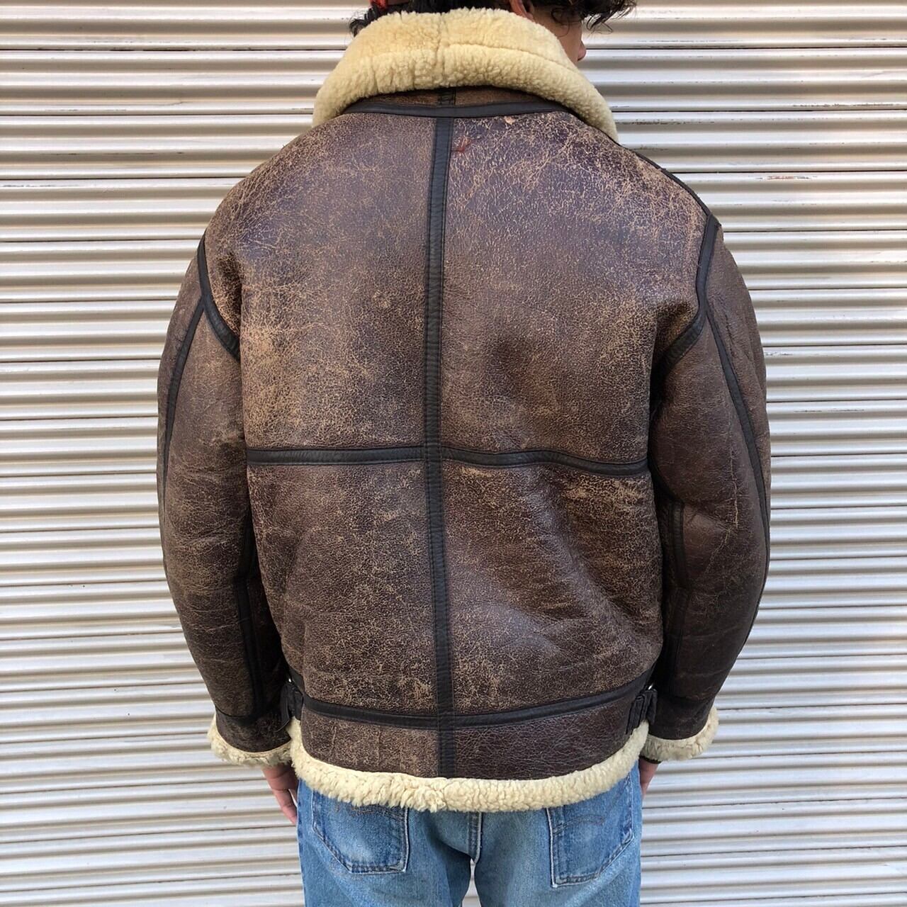 TYPE B-3 レザーフライトジャケット リアルムートン ビンテージ