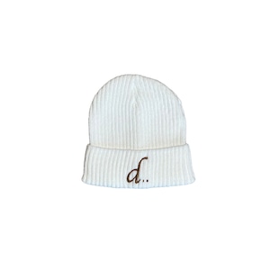 drowsy..d..LOGO KNIT CAP /23AW /WH