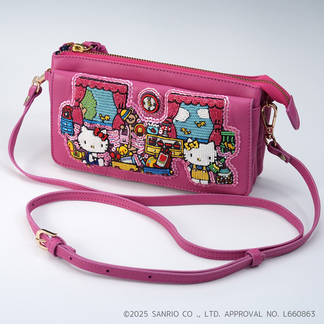 kitty様❾❶ お財布ポシェット Hello Kitty / Kitty's House pink | tamaobazaaar