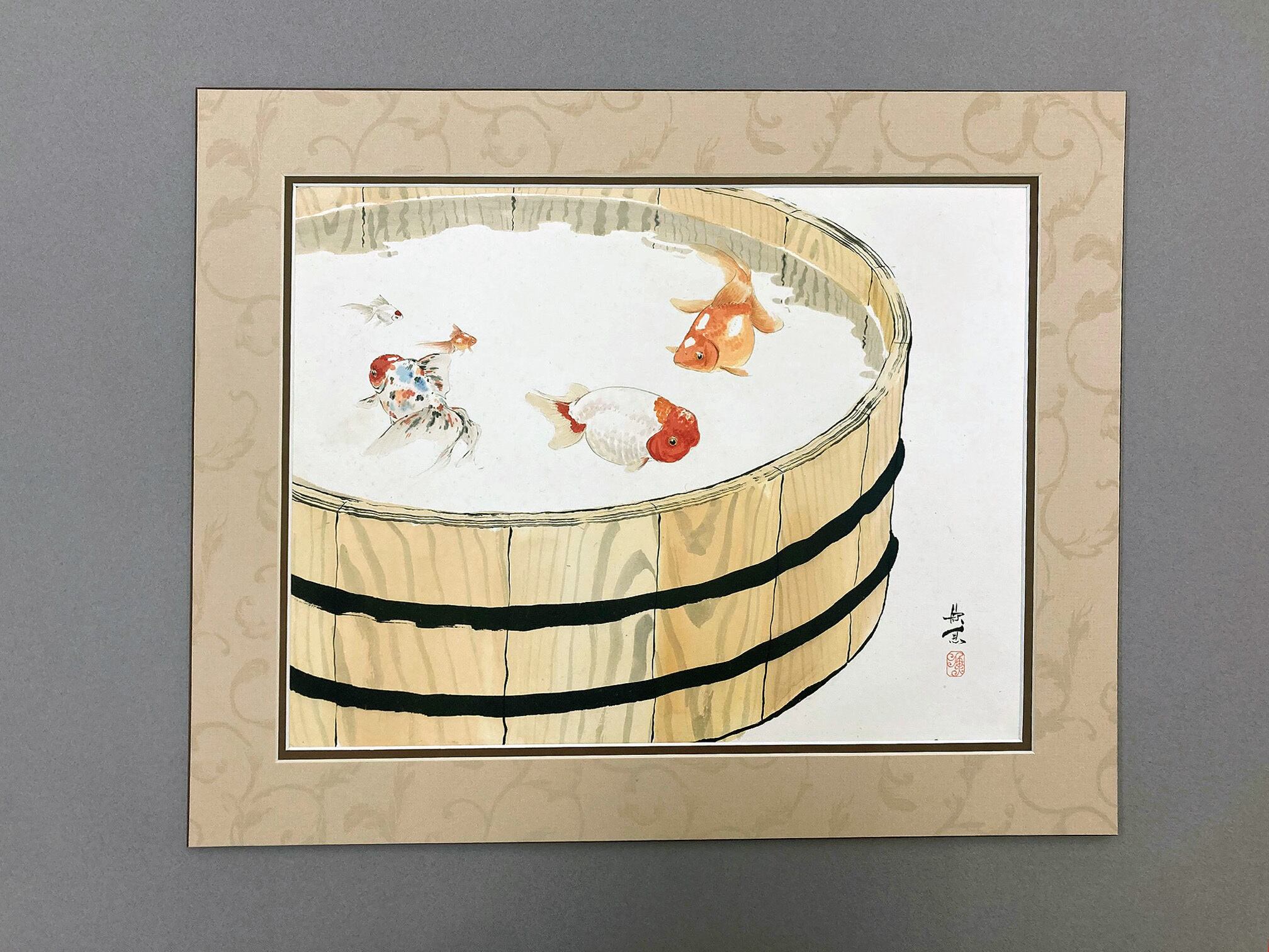西村 欣魚「夏のひととき」墨彩画 大島画廊オリジナル額装 | 大島画廊