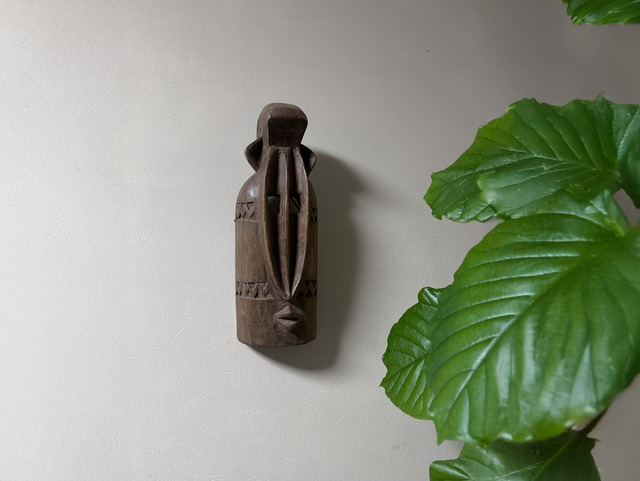 アフリカ マスク ドゴン族 マリ共和国 木製 バンディアガラ断崖｜アフリカ インテリア 壁掛け｜African Dogon Wooden Mask, Bandiagara Cliffs, Mali