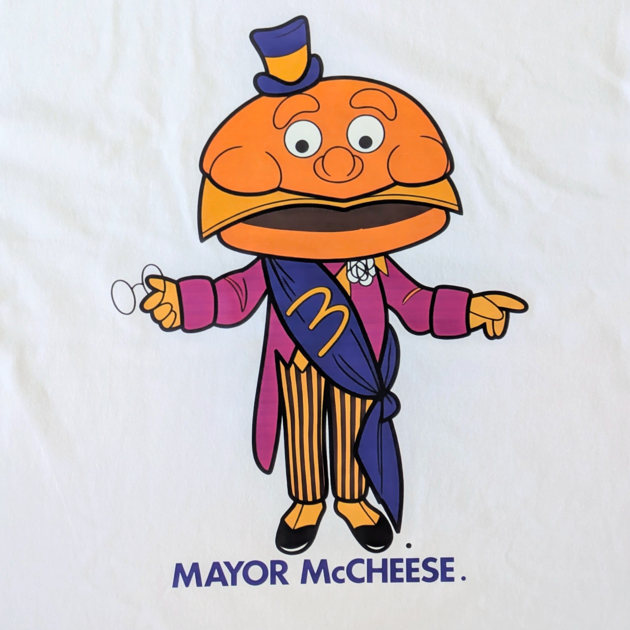 【 McDonald's / マクドナルド 】Mayor McCheese メイヤーマックチーズ / 市長 / Tシャツ〚アメリカン雑貨 アメトイ〛