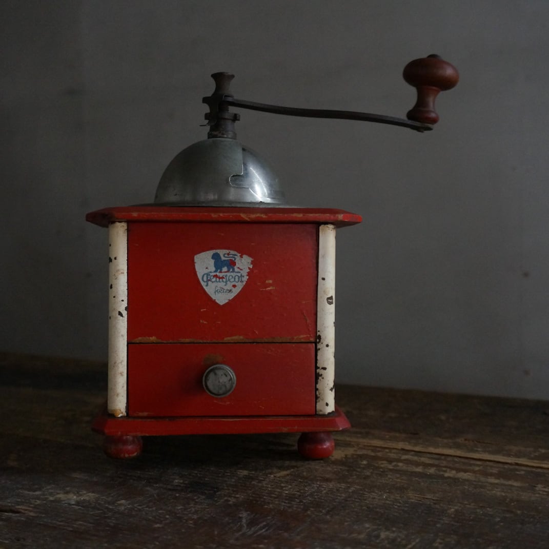 フランス アンティーク コーヒー ミル グラインダー 木製 JAPY レア