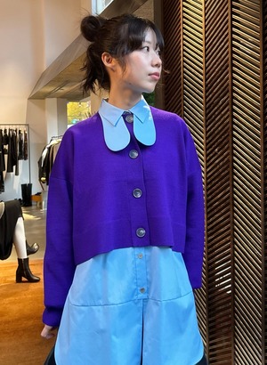 【25SS】ENFOLD エンフォルド / BIG-BUTTON SHORT-CARDIGAN / カーディガン