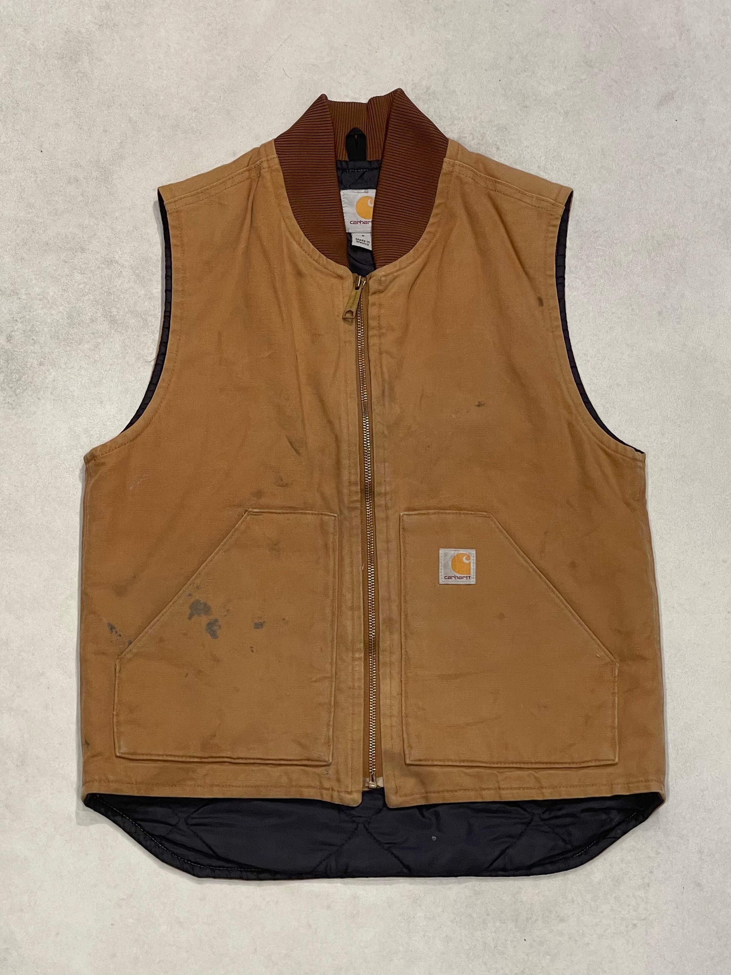 Carhartt duck vest 】カーハート ダック地ベスト キャメル Sサイズ