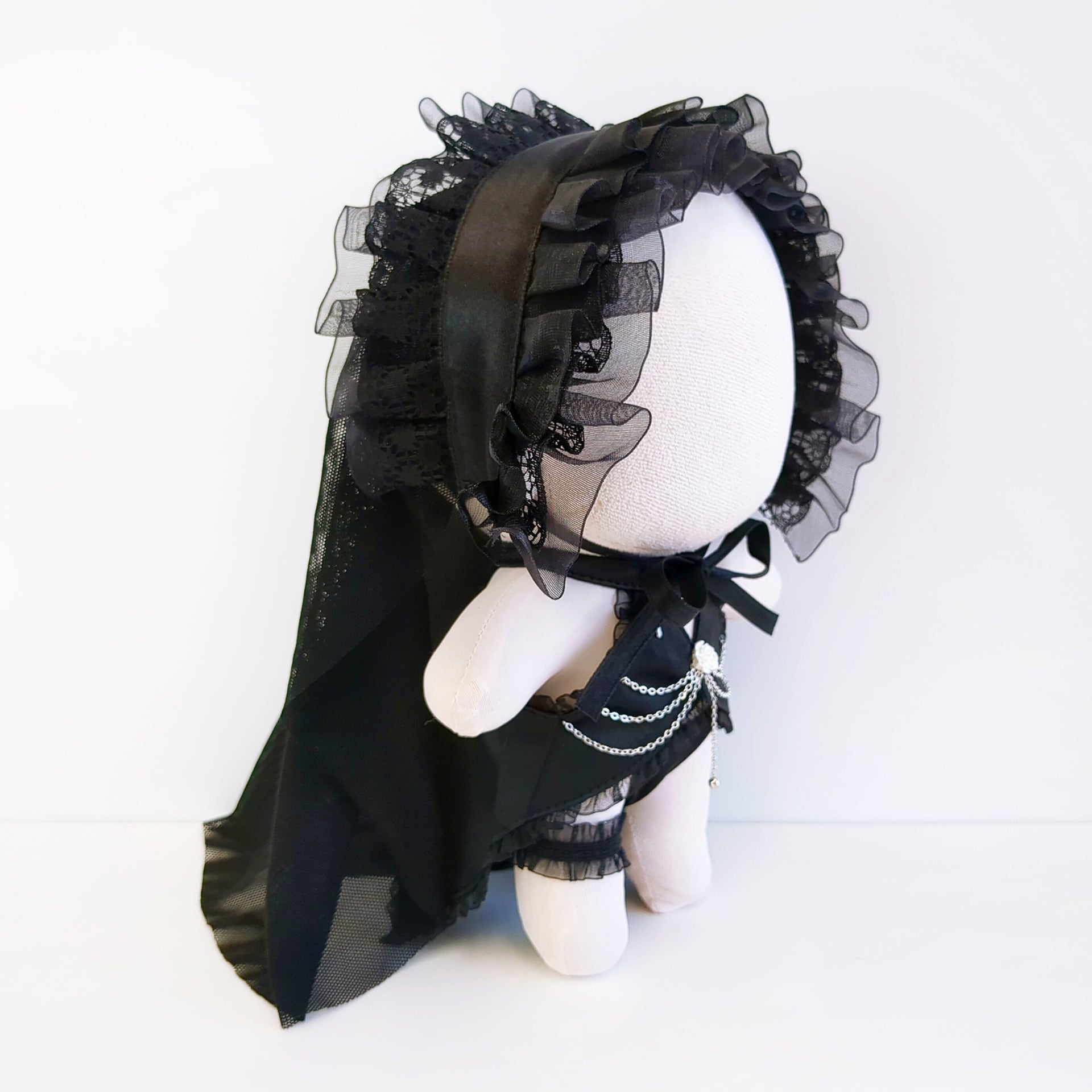 1480【20cm】黒ベールのヘッドドレスとランジェリーセット | Little