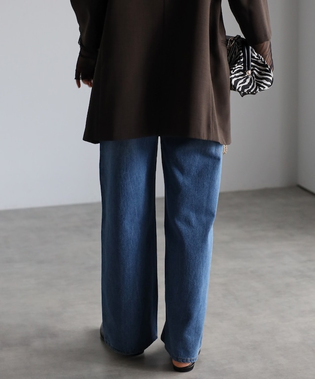 サイドラインデニムパンツ