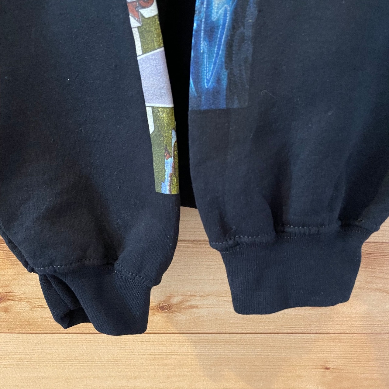 【Rick and Morty】リックアンドモーティ カートゥーン アニメ ロゴプリント 袖プリント パーカー スウェット プルオーバー フーディー M US古着