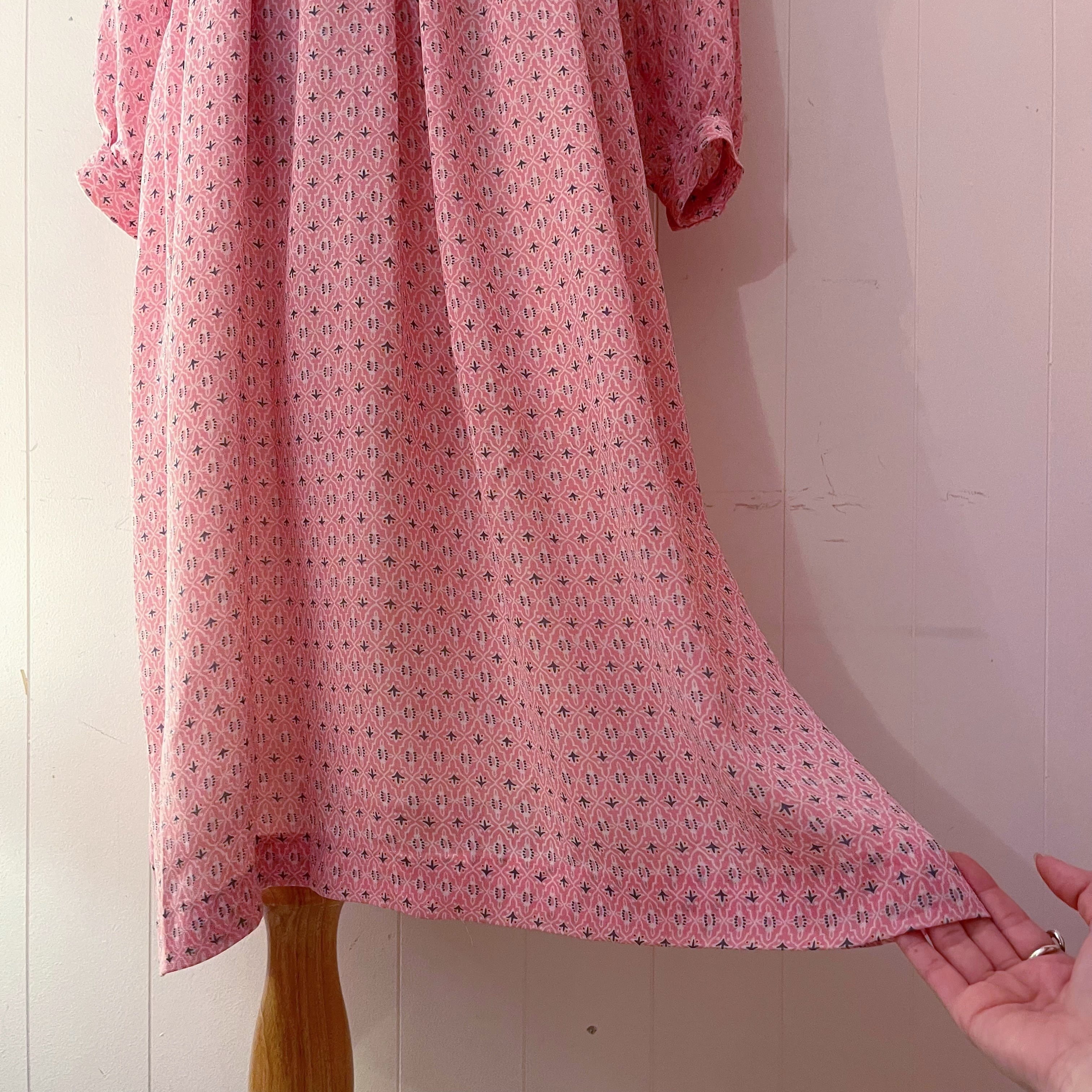 pink provencal floral one-piece