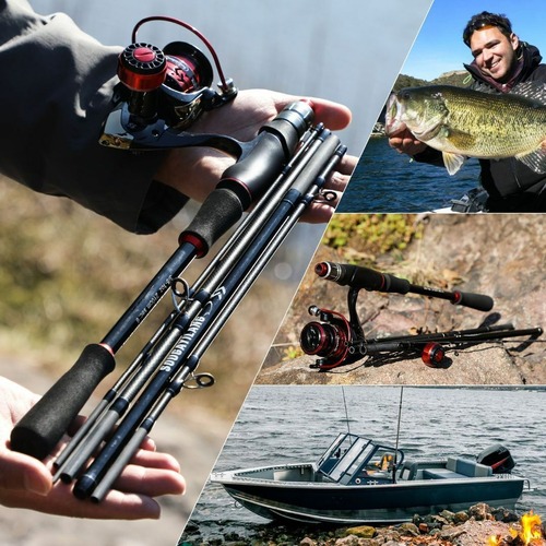 初心者向けの釣り道具フルセット 1.8m/6ft #2000 5本 カーボンファイバー