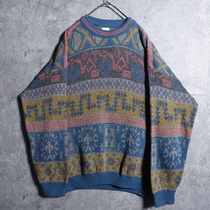 EURO Multicolor Geometric Design Knit
