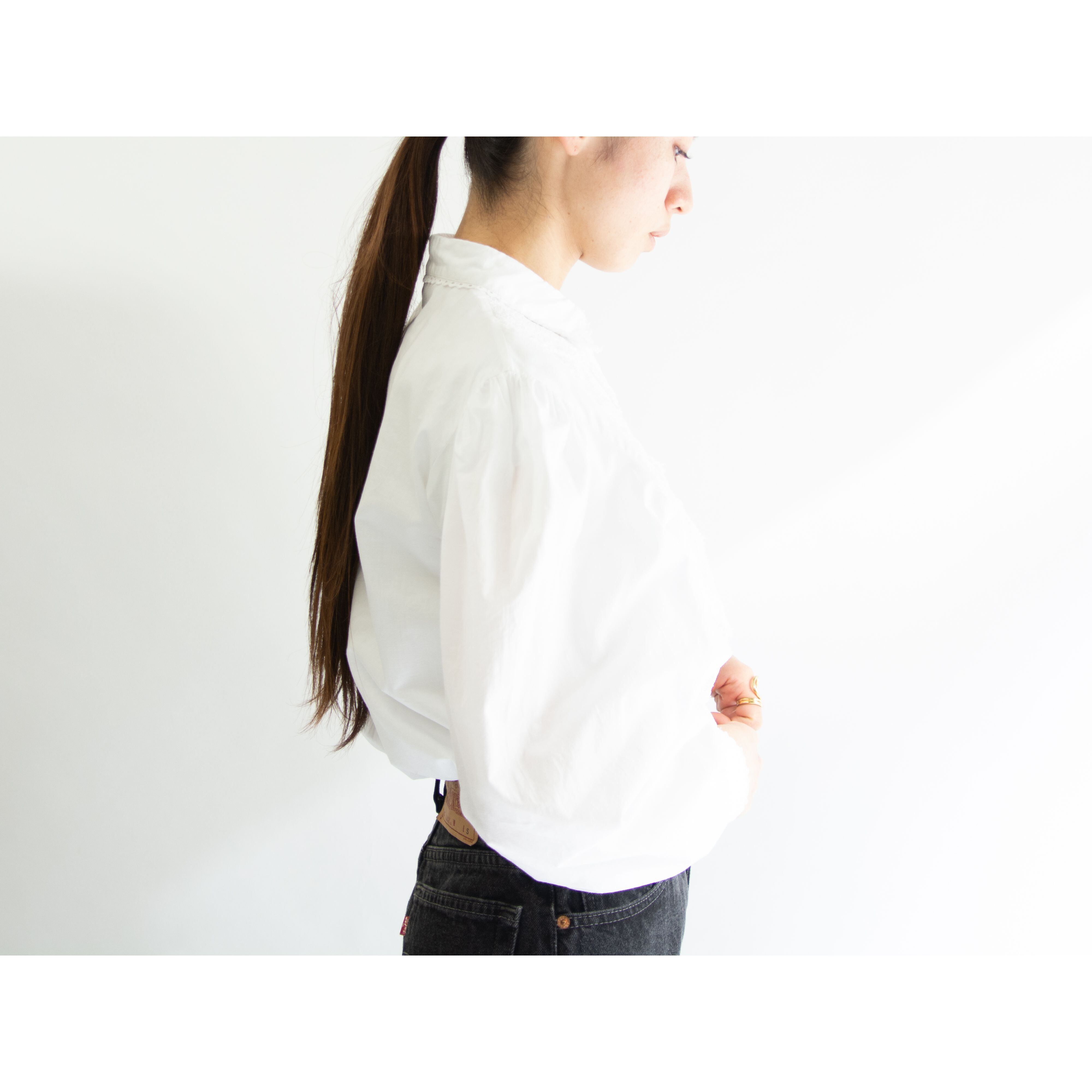 【Unknown brand】"REINE BAUMWOLLE" cotton lace blouse(コットンレースブラウス)1d