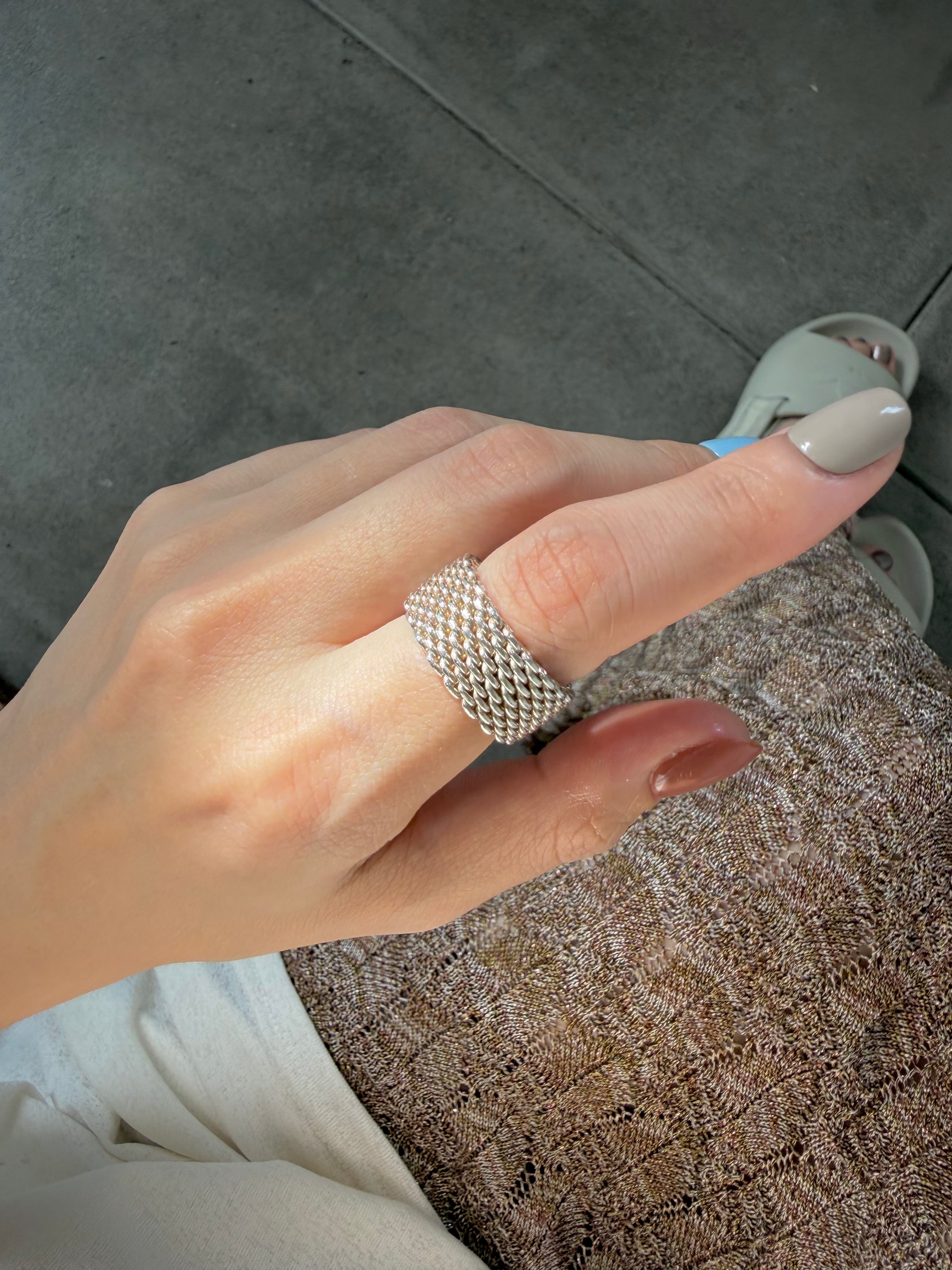 Tiffany & Co. サマセット メッシュ リング シルバー 13号 サマセット メッシュリング/13号 | Old Tiffany robin