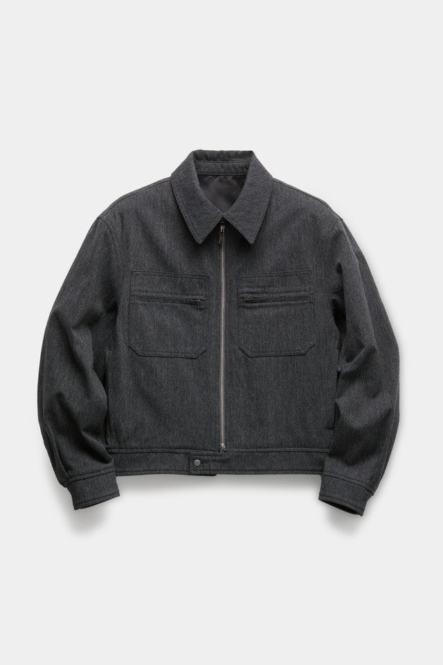 [COOR] Rustic Wool Double-Pocket Trimmed Collar Jumper (Melange Charcoal) 正規品 韓国ブランド 韓国通販 韓国代行 韓国ファッション クール クーア クアー COOR 日本 店舗