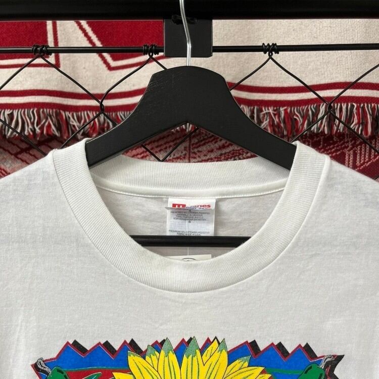 USA製  90's ヘインズ  フラワー アート Tシャツ ひまわり