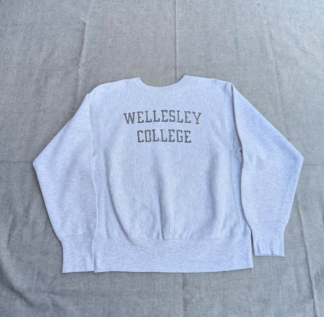 80s champion r/w "WELLESLEY COLLEGE" sweat 小岩店