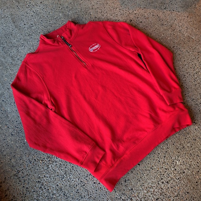 ハーフジップ 胸刺繡 スウェット used [211004]