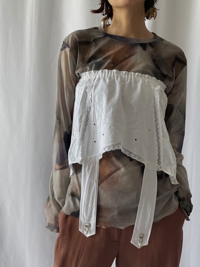 Remake lace fabric skirt