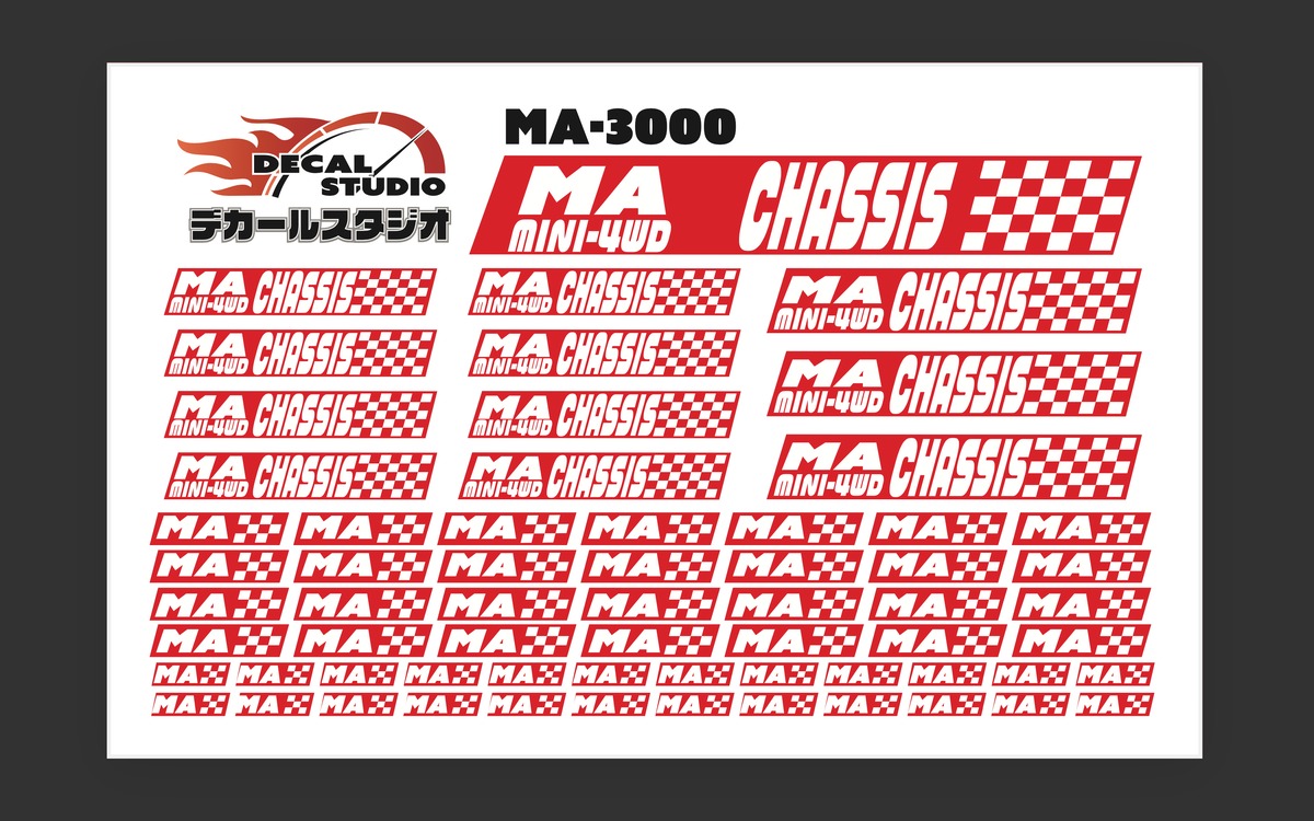 Decal Studio ミニ四駆 シャーシステッカー MAシャーシ 3クリアシート 