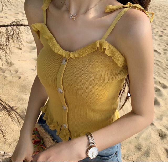 春 夏 レディース トップス かわいい タンクトップ キャミソール 二ッ