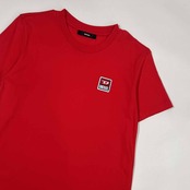DIESEL ディーゼル ワッペン 半袖 Tシャツ S/レッド メンズ
