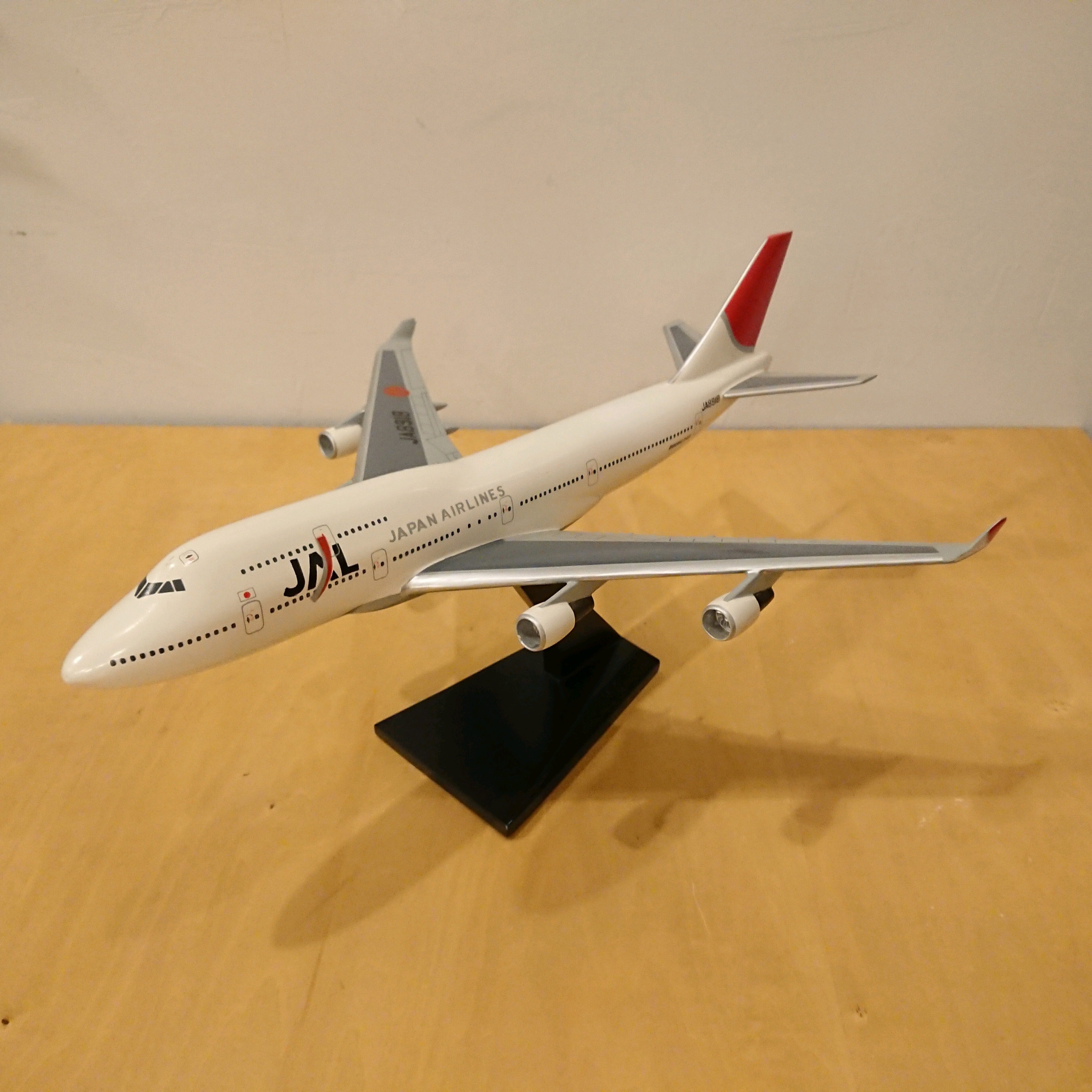 JAL 日本航空 ボーイング 747-400 JA8918 ジャンボ 木製模型 モック