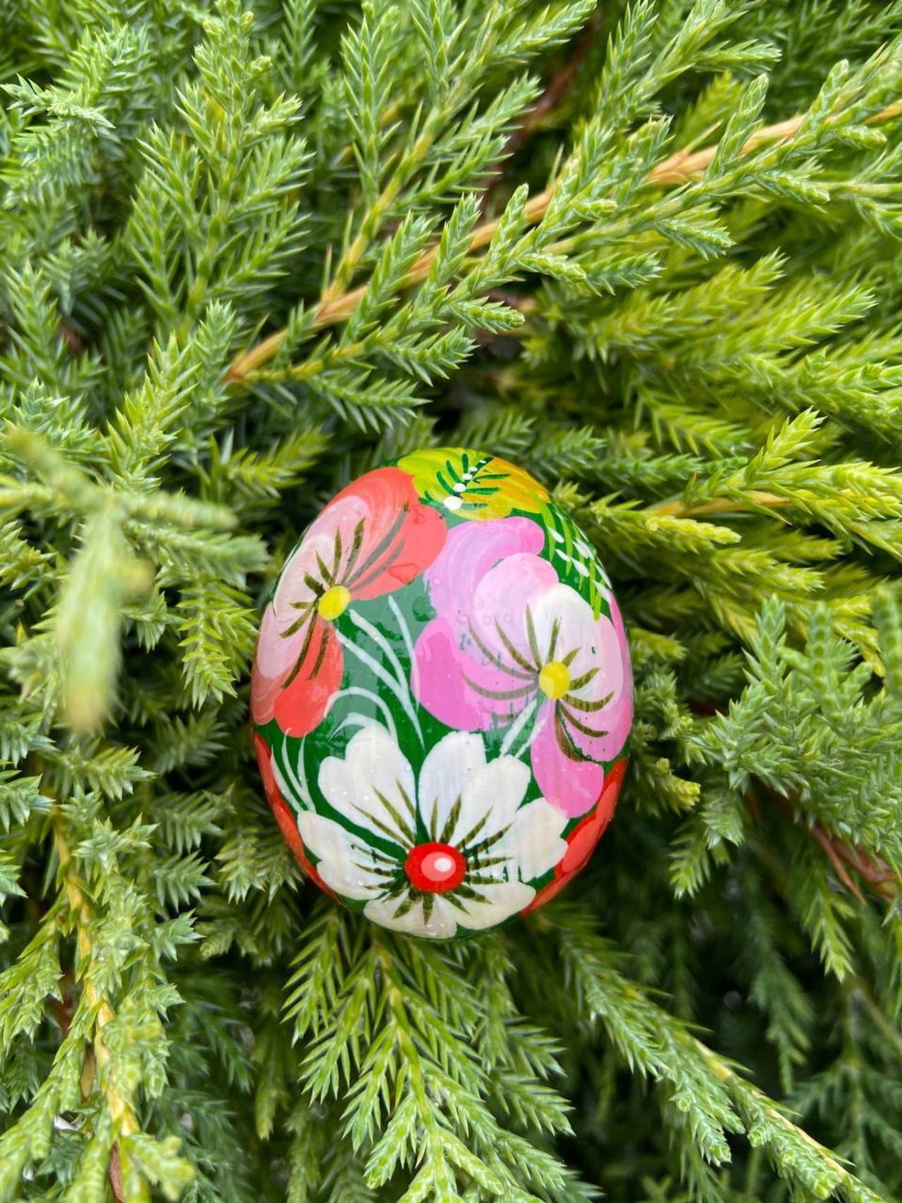 ペトリキウカ塗りのイースター・エッグ 4cm　ホメンコ作 - 2