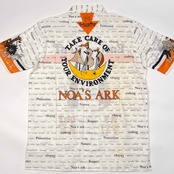 Jean Charles de Castelbajac sport カステルバジャック 英字デザイン キャラクター 半袖シャツ 2/ホワイト系 メンズ ゴルフ