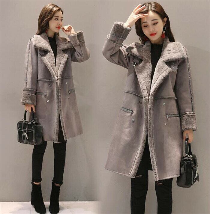 防寒 ゆったりシルエットが可愛い フェイクムートンコート 韓国レディース キッズファッション Londonbridge ロンドンブリッジ