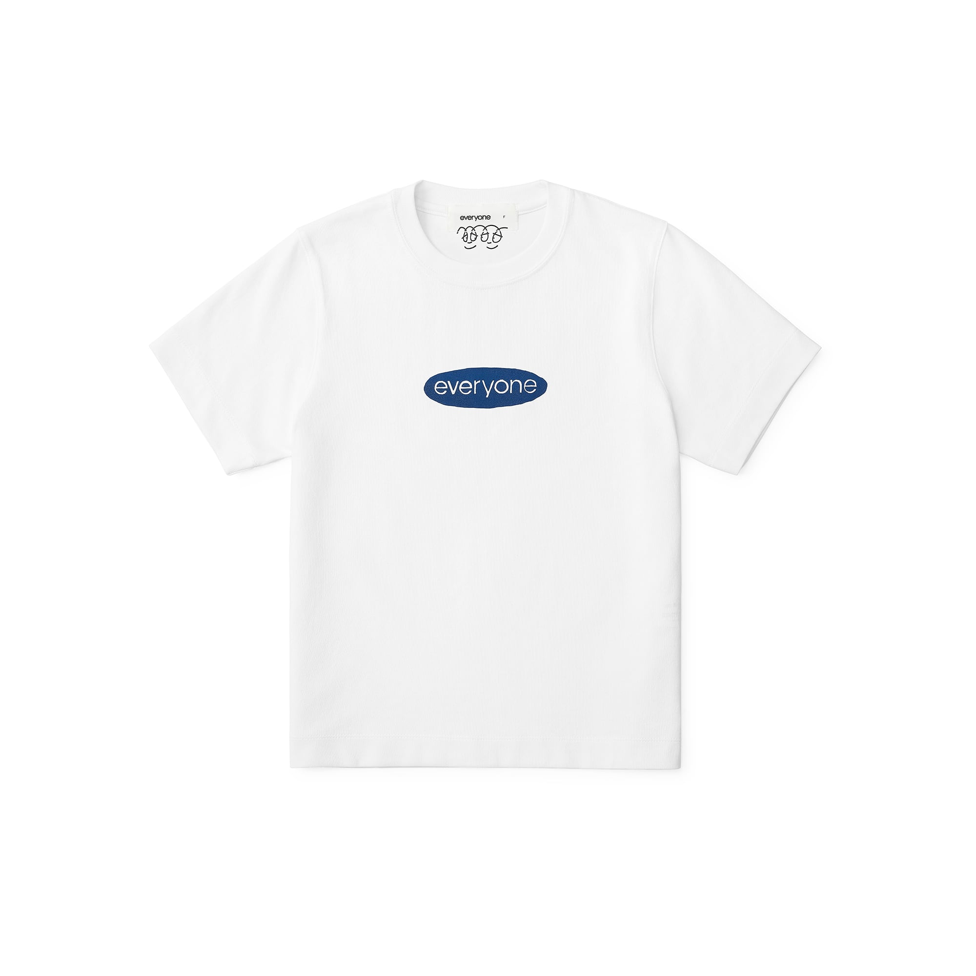 everyone j.30000 oval logo tee shirt (WHITE) | everyone