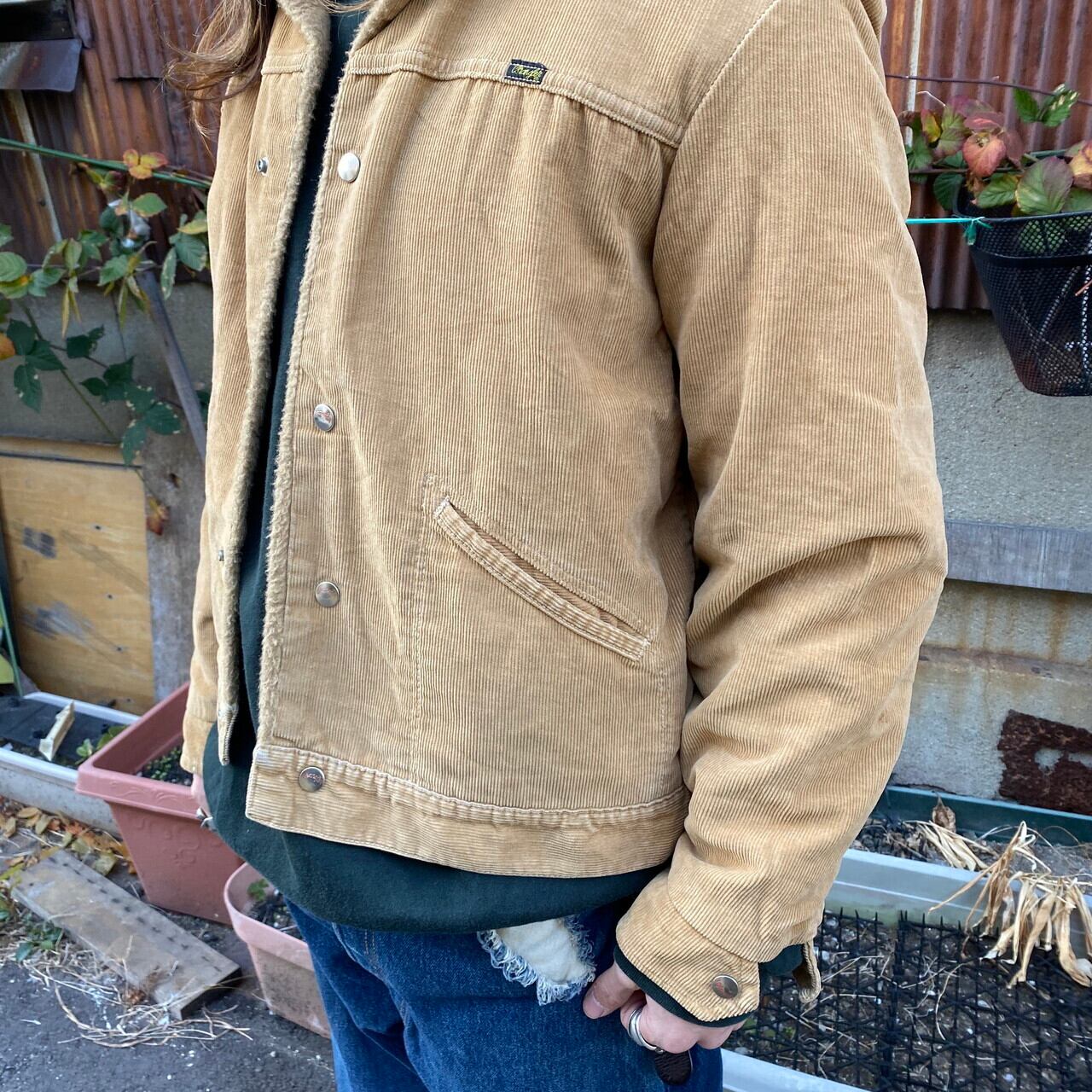 年代 ビンテージ Wrangler ラングラー コーデュロイボアジャケット ランチジャケット メンズM相当 古着 s ヴィンテージ ベージュ  キャメル 茶色ブルゾン・ジャケットSAAL   cave 古着屋公式古着通販サイト