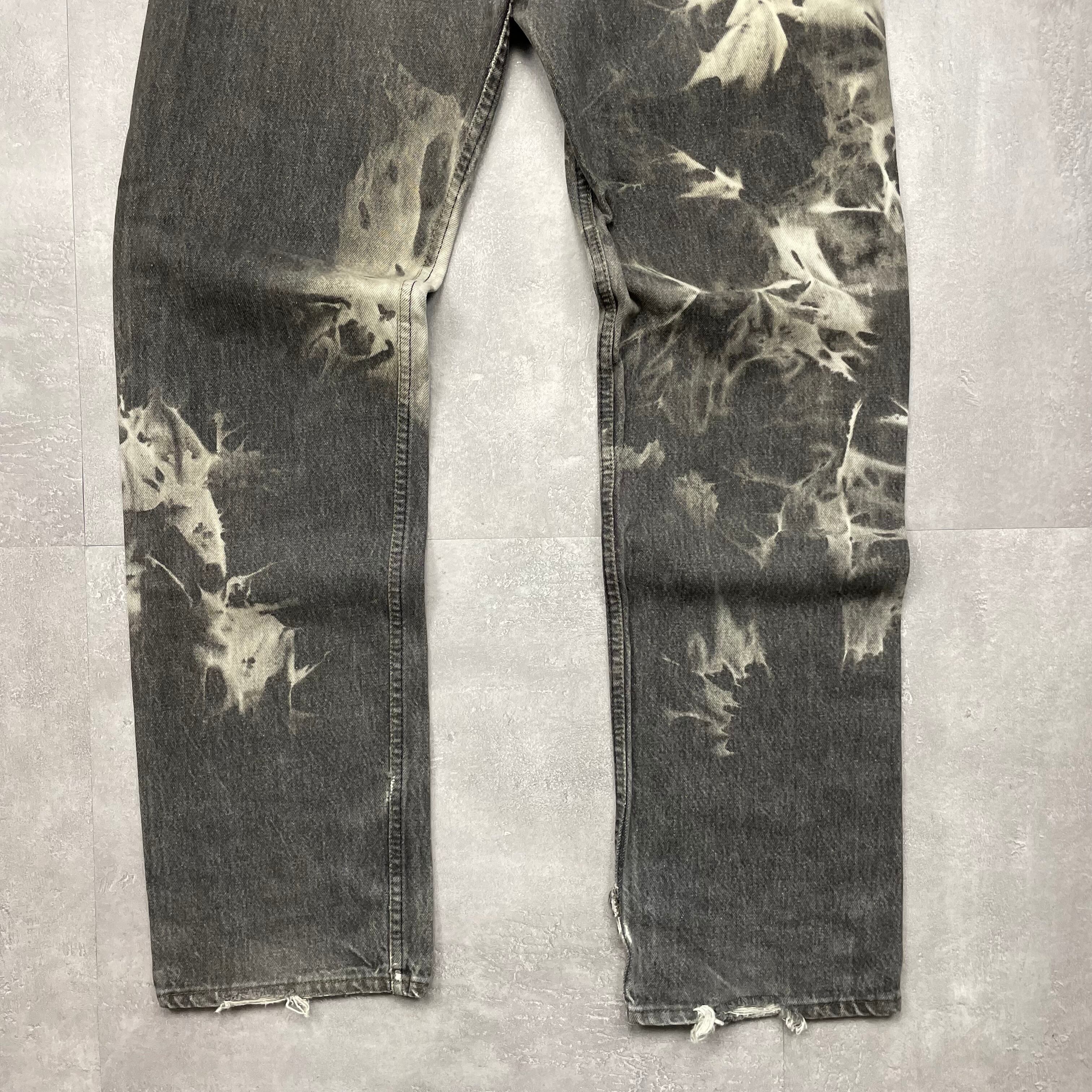 実寸W31L34》Levi's リーバイス 501 先染め ブラックデニム 90 実寸W31L34》Levi's リーバイス 501 先染め ブラックデニム 90