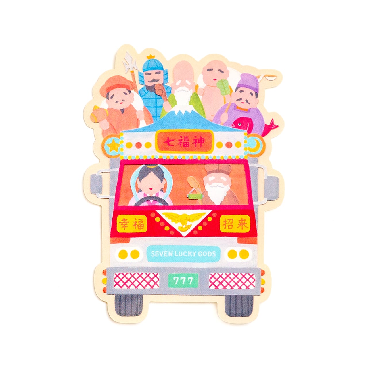 メッセージカード デコトラ七福神 | MAKIKO TAKAYAMA
