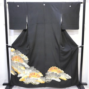 正絹・黒留袖・着物・松・No.200701-0433・梱包サイズ60