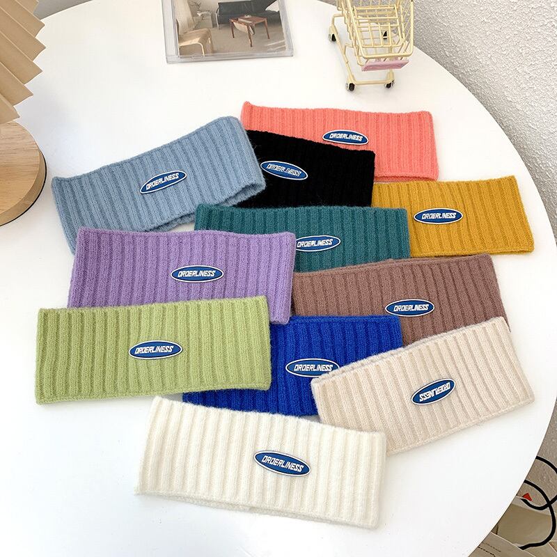 カラーニット ヘアバンド カジュアルウールアクセサリー ヘアアクセサリー ブラック・アイド・ピーズ50173851008