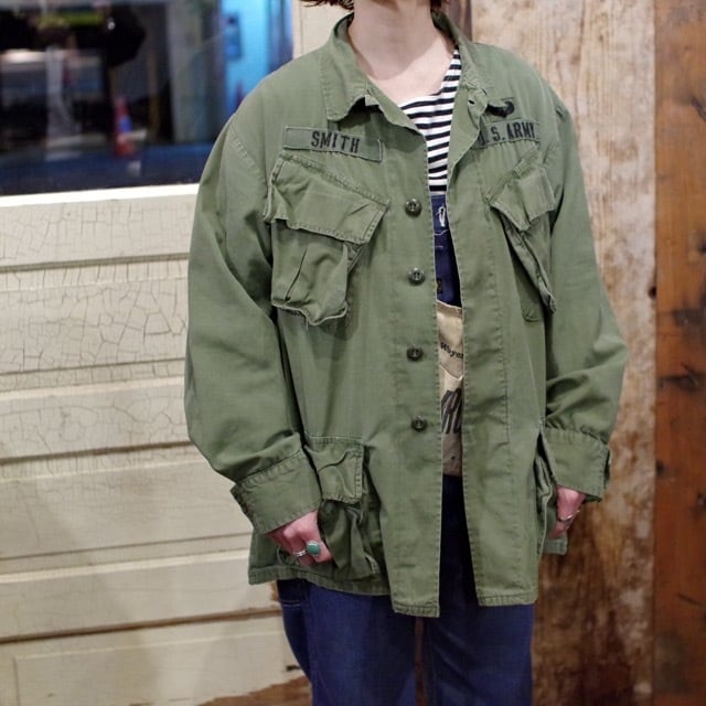 1960s US ARMY Jungle Fatigue Jacket 4th / Small - Short