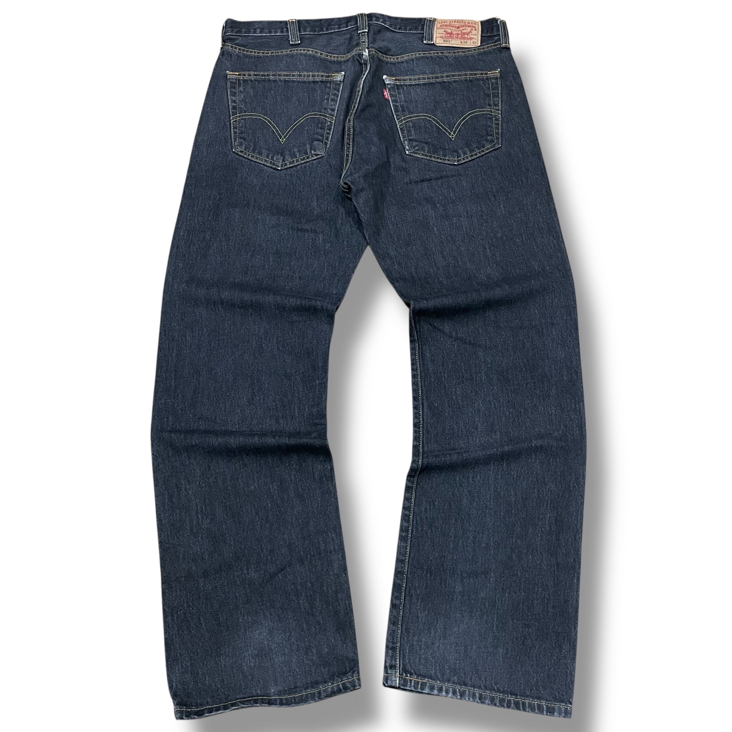 TOMMY HILFIGER ブラックジーンズ/ワイドデニムパンツ 黒古着W34