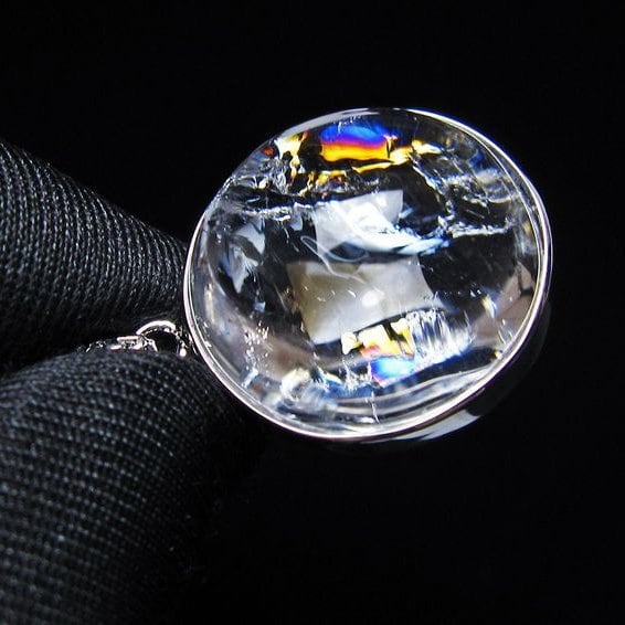 アイリスクォーツ 水晶 ペンダント 虹入り おまかせ便 一点物 112-14187