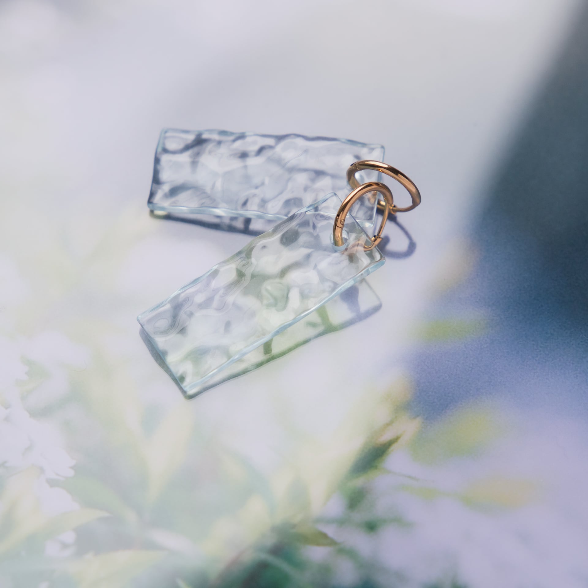 水面スクエアピアス/イヤリング | HAQC.