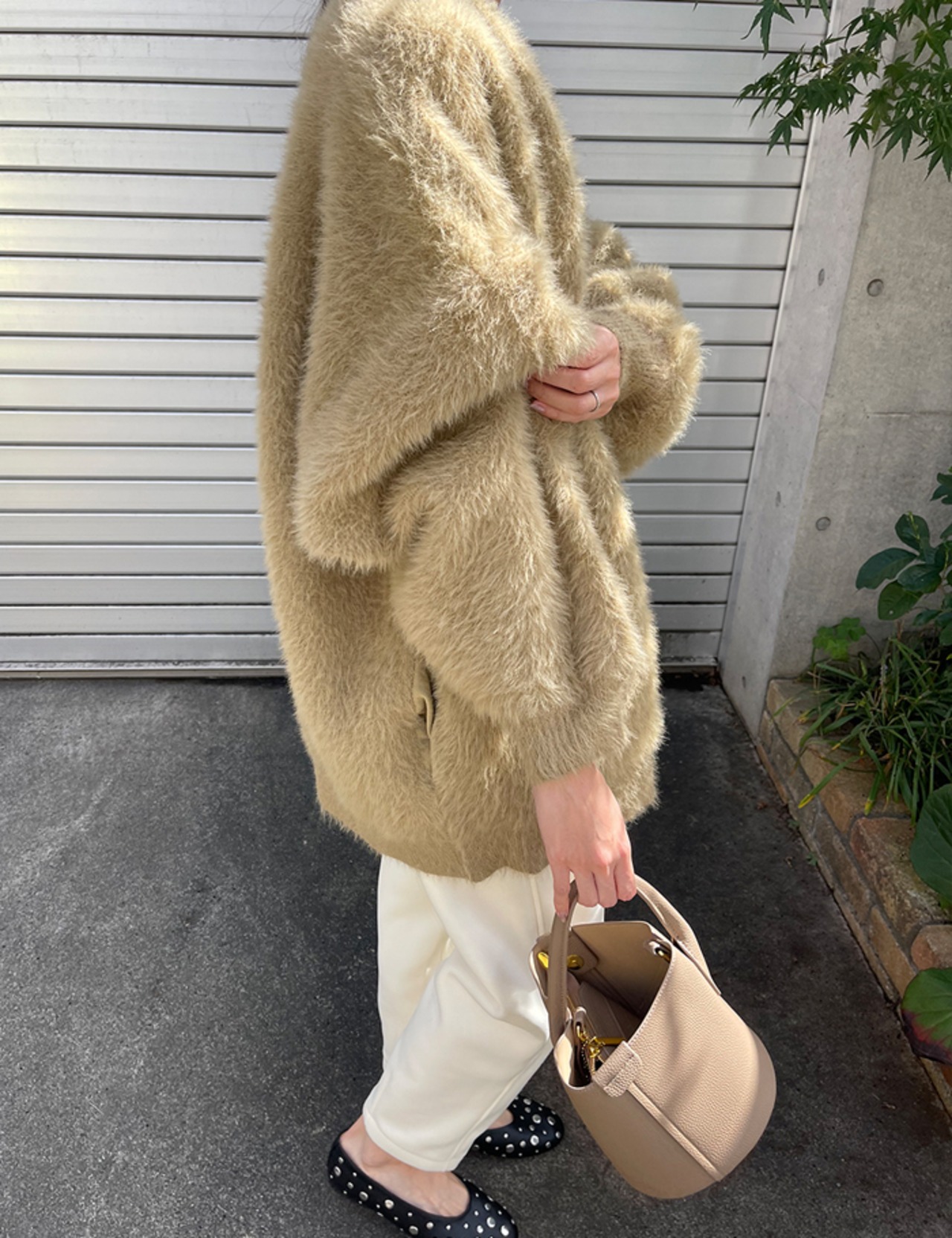 【25aw・あやの様着用】Viscose Over-fit Cardigan_Dark-Beige