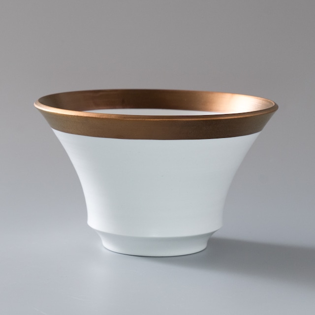 白磁/銅色彩 植木鉢