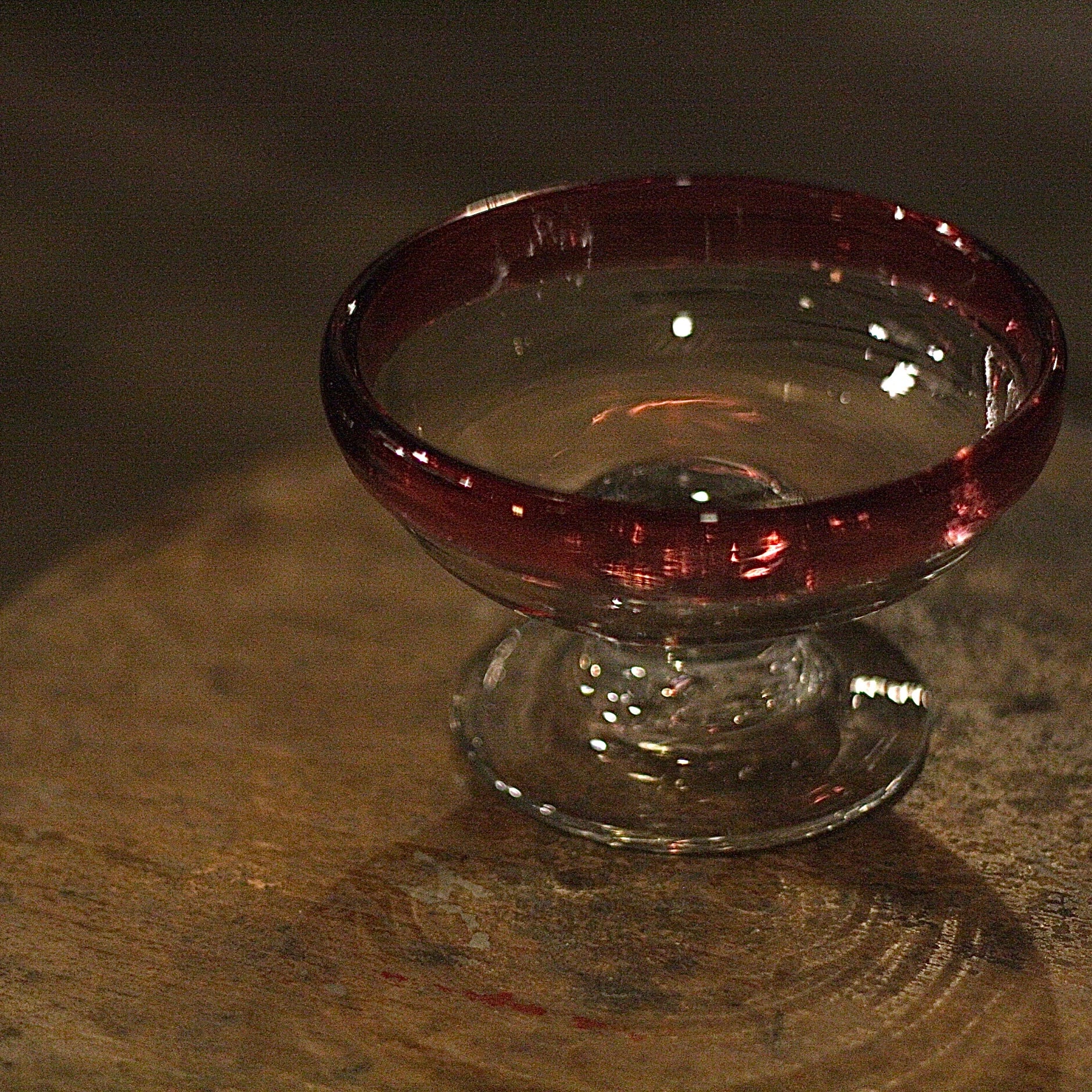 レトロな氷コップ《古道具 吹きガラス アンティーク アイスクリーム