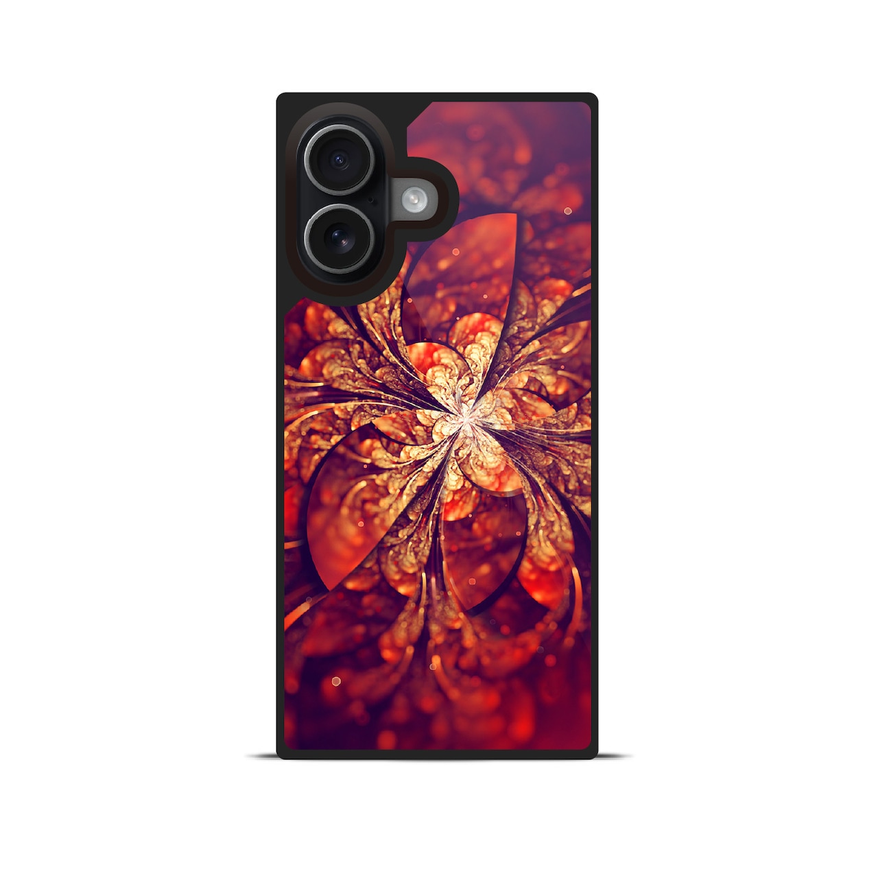 彩鏡 - 和風 四角型 強化ガラスiPhoneケース